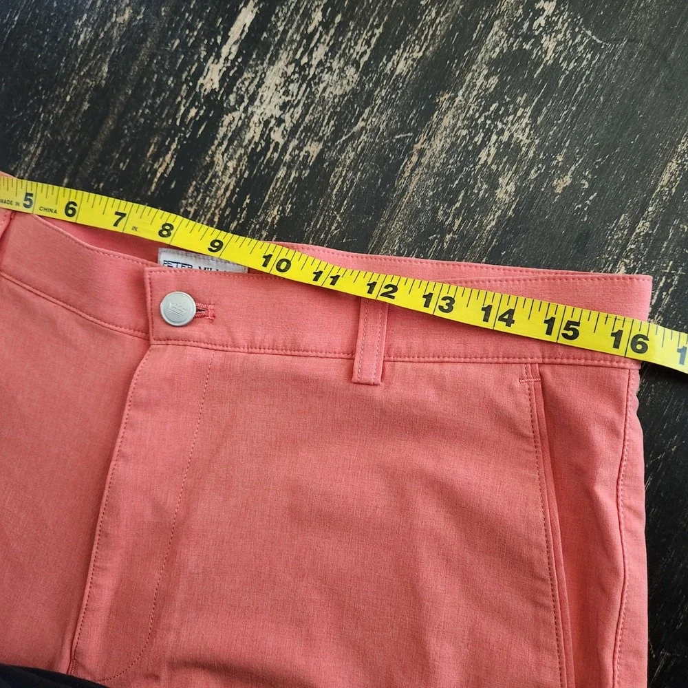 Peter Millar Golf Shorts Mens 32 Performance Luxury Sport Salmon Orange MF23EP01